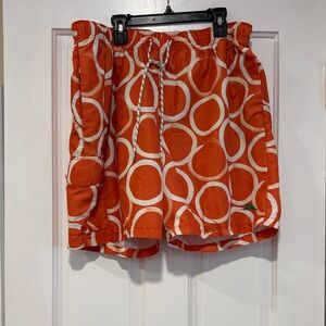 Tommy Bahama Relax Swim Trunks Mens Size L Orange Pockets